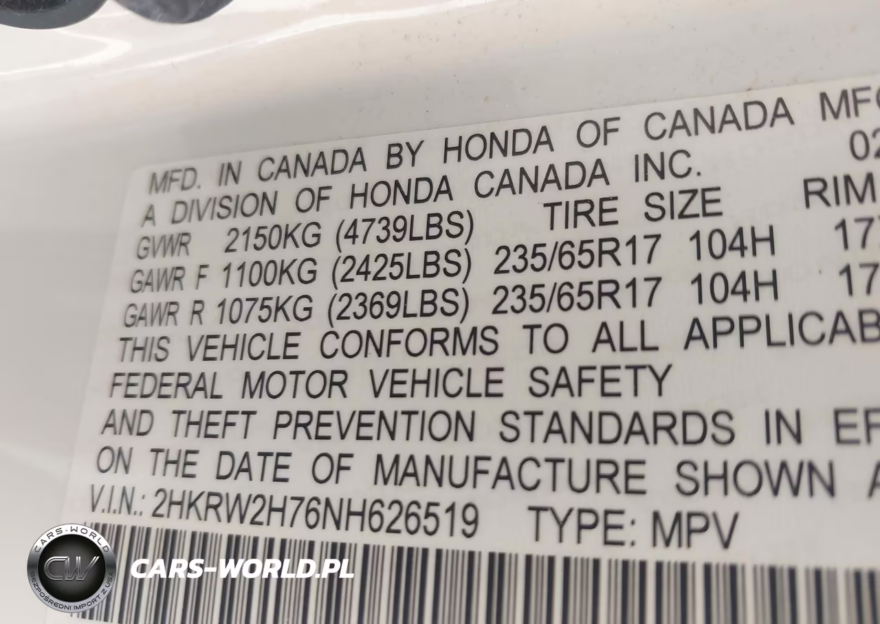 2022 Honda Cr-V Awd Special Edition VIN:2HKRW2H76NH626519 - 9