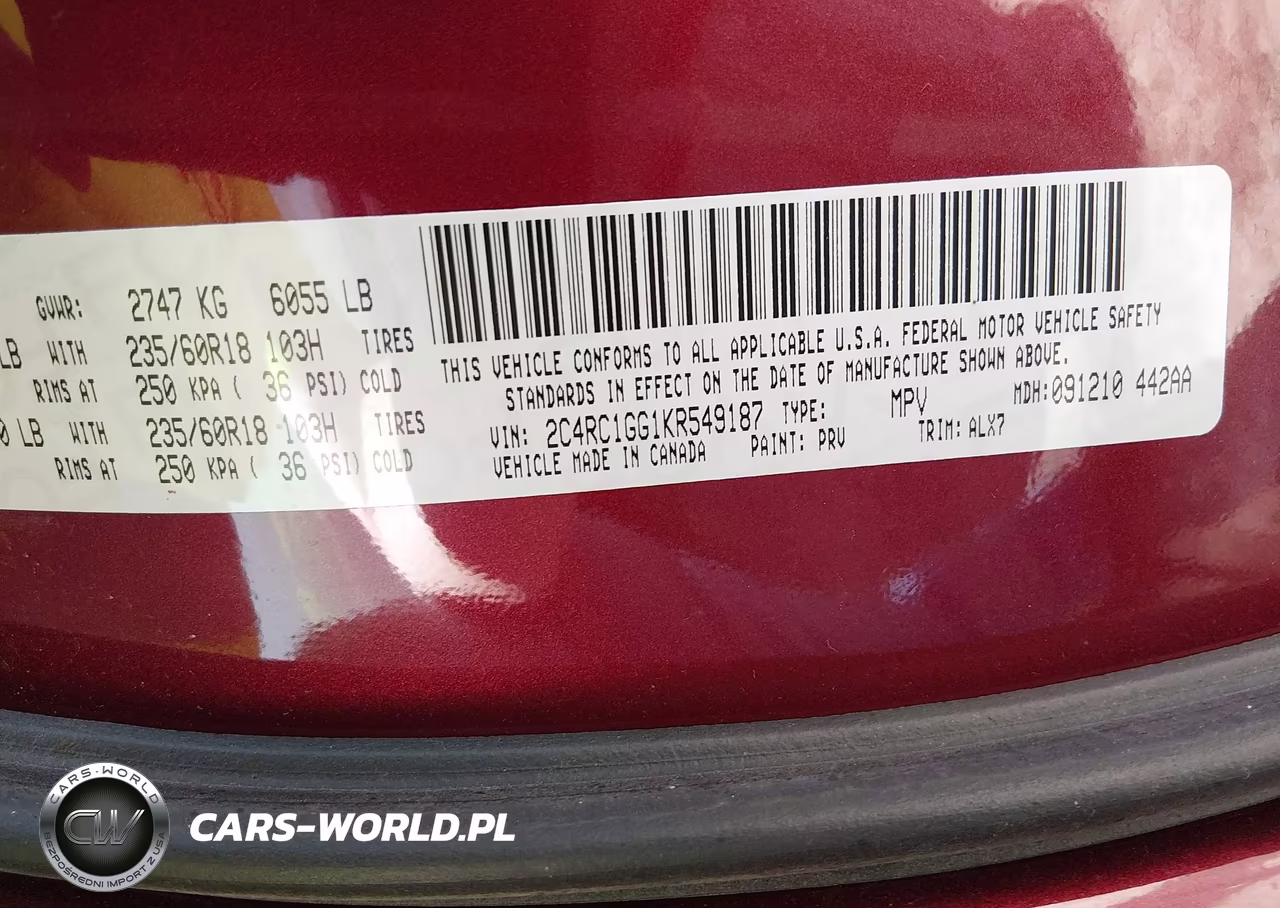 2019 Chrysler Pacifica Limited VIN:2C4RC1GG1KR549187 - 9