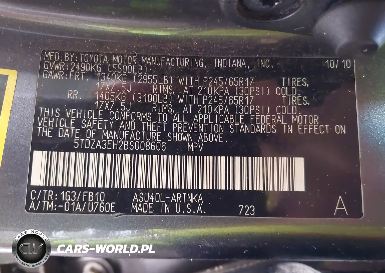 2011 Toyota Highlander Se VIN:5TDZA3EH2BS008606 - 9