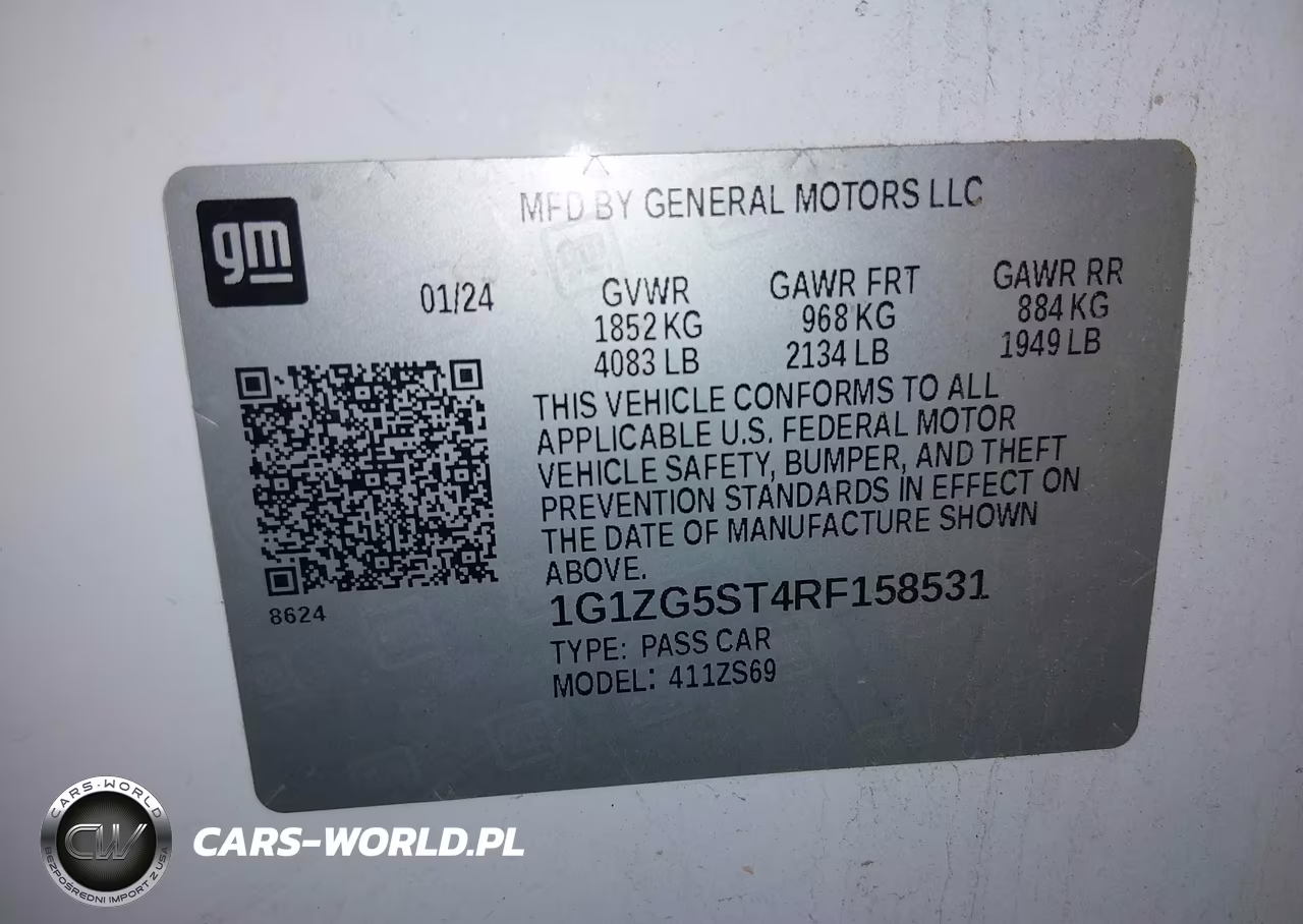 2024 Chevrolet Malibu Fwd Rs VIN:1G1ZG5ST4RF158531 - 9