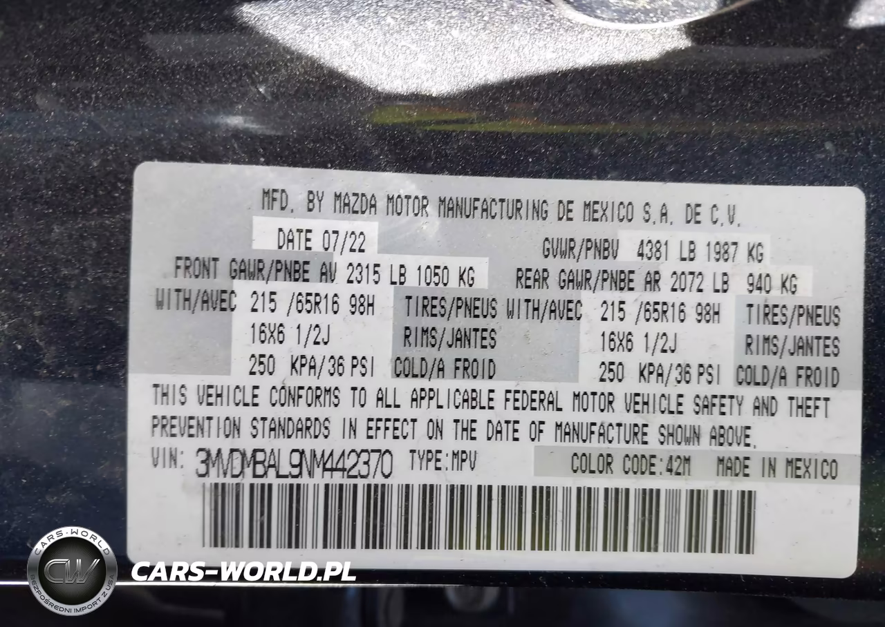 2022 Mazda Cx-30 2.5 S VIN:3MVDMBAL9NM442370 - 9