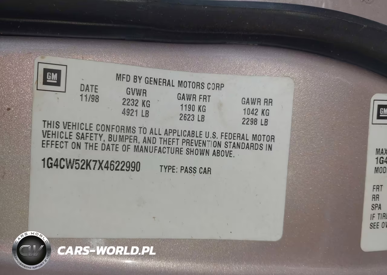 1999 Buick Park Avenue VIN:1G4CW52K7X4622990 - 9