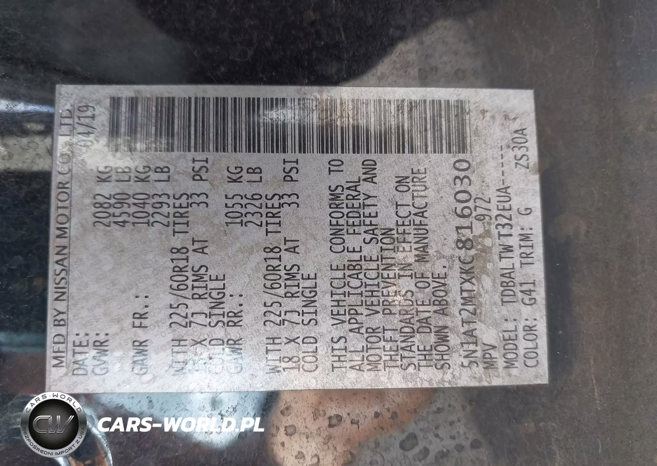 2019 Nissan Rogue Sv VIN:5N1AT2MTXKC816030 - 9