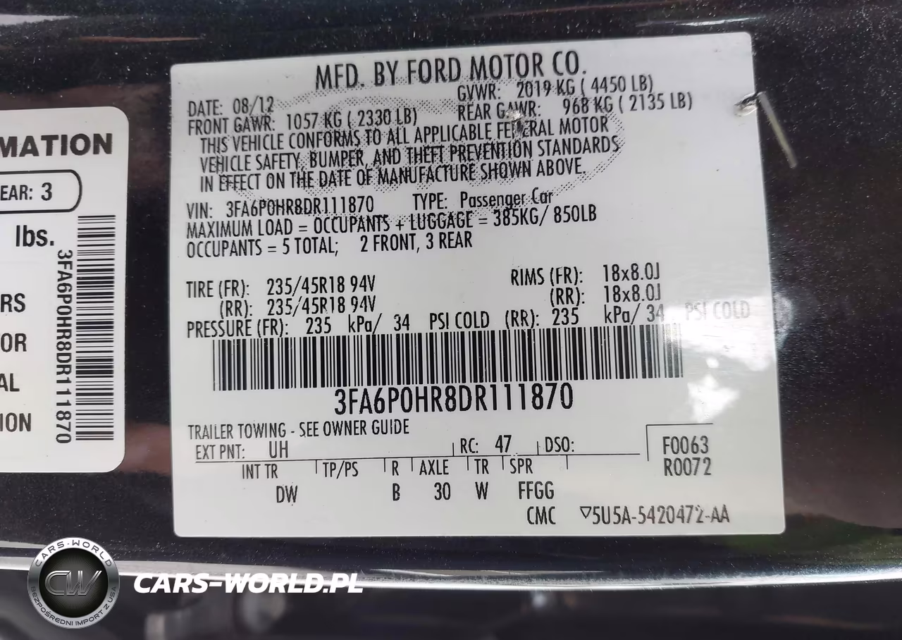 2013 Ford Fusion Se VIN:3FA6P0HR8DR111870 - 9