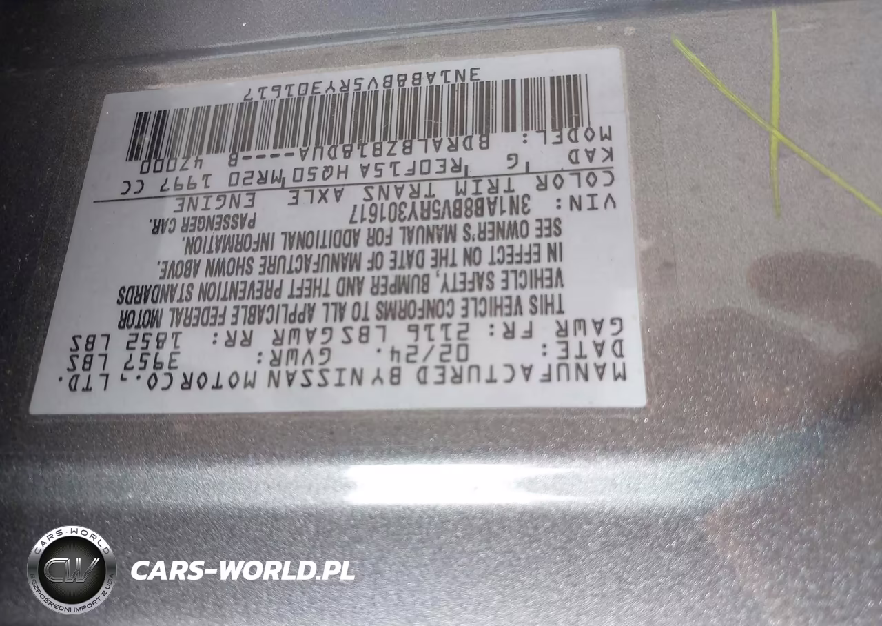 2024 Nissan Sentra S Xtronic Cvt VIN:3N1AB8BV5RY301617 - 9