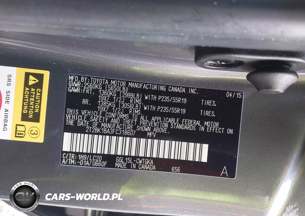 2015 Lexus Rx 350 VIN:2T2BK1BA3FC318607 - 9
