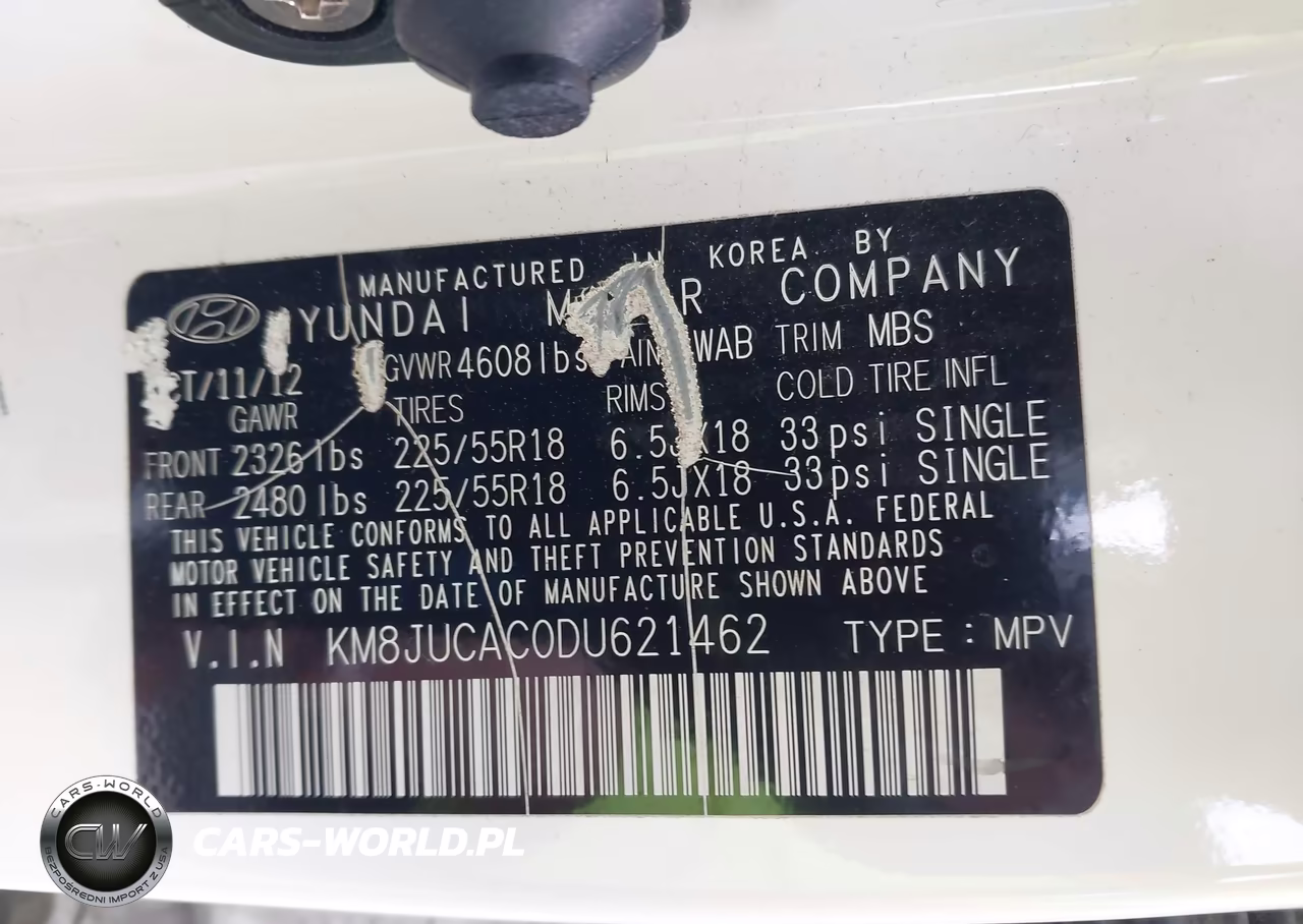 2013 Hyundai Tucson Limited VIN:KM8JUCAC0DU621462 - 9