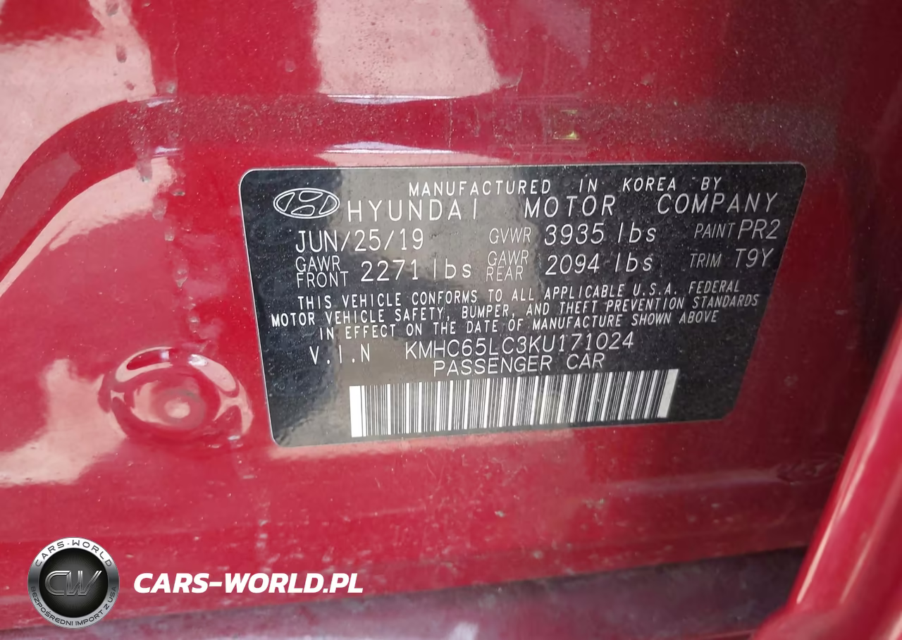 2019 Hyundai Ioniq Hybrid Blue VIN:KMHC65LC3KU171024 - 9