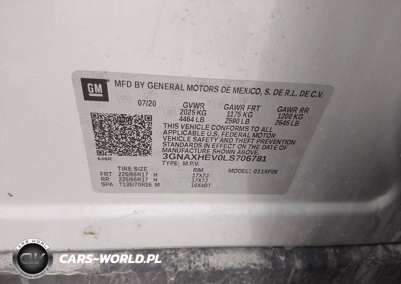 2020 Chevrolet Equinox Fwd Ls VIN:3GNAXHEV0LS706781 - 9