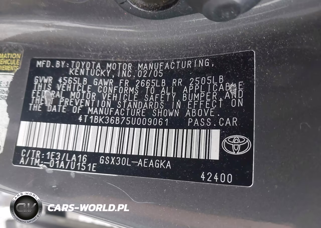 2005 Toyota Avalon Xls VIN:4T1BK36B75U009061 - 9