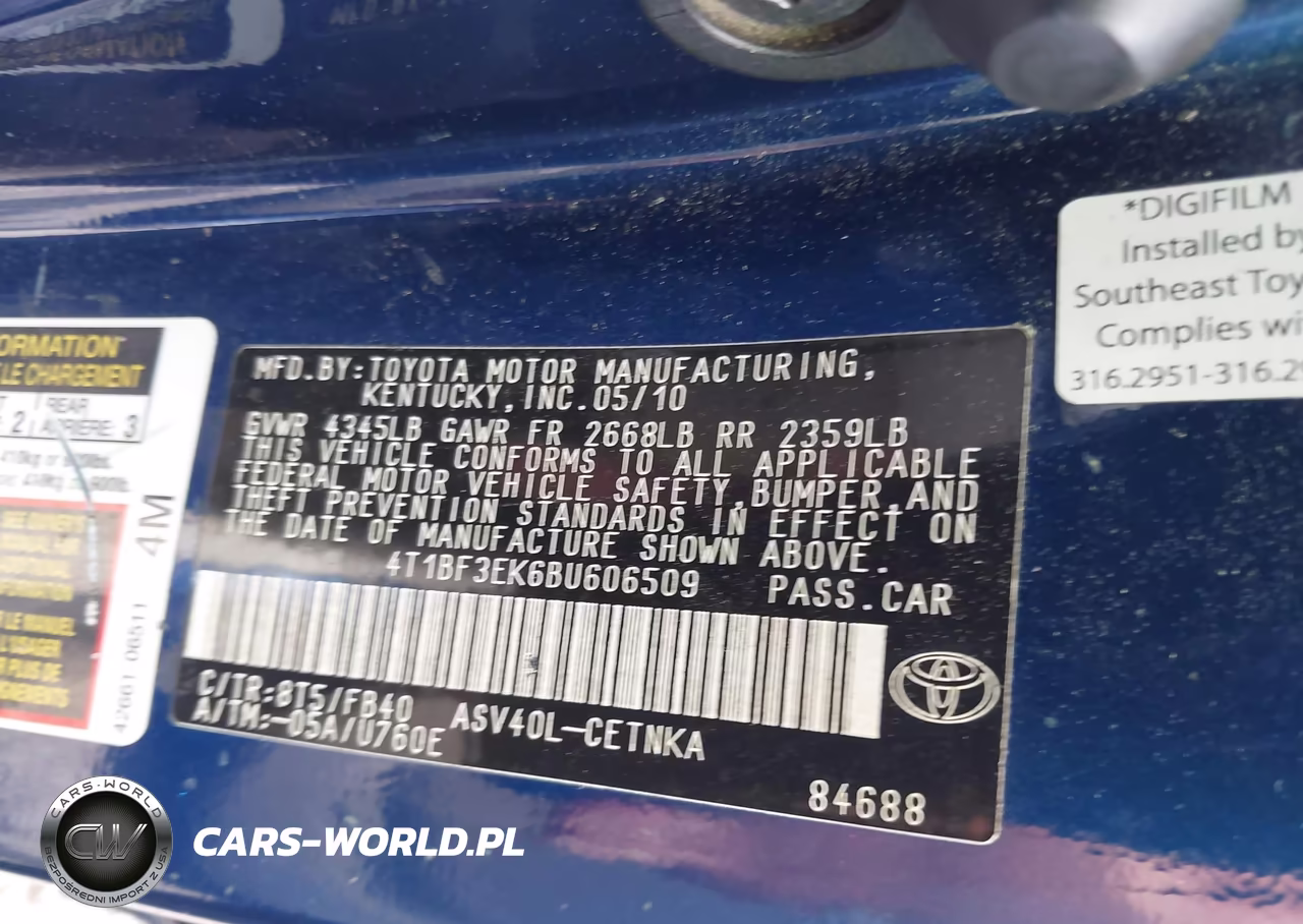 2011 Toyota Camry Le VIN:4T1BF3EK6BU606509 - 9