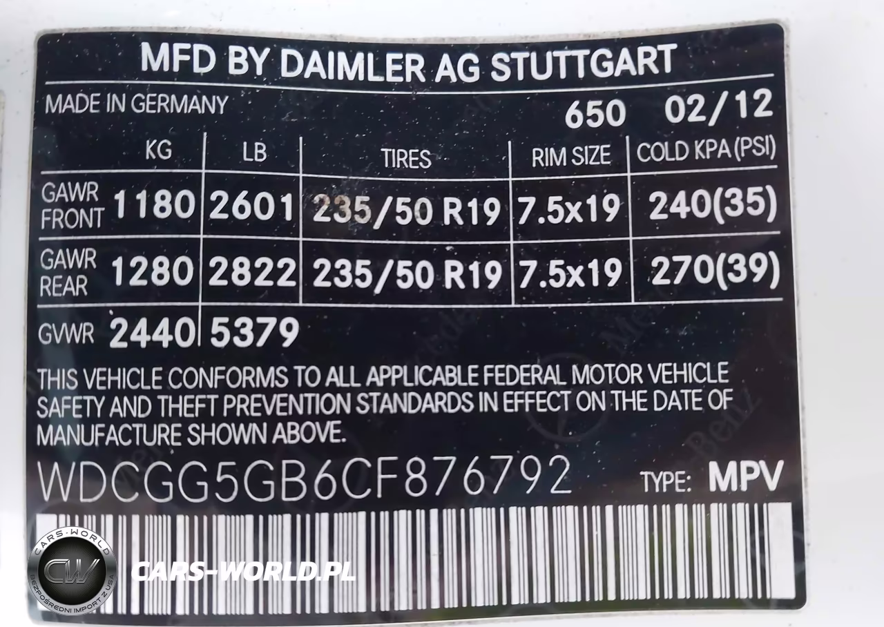 2012 Mercedes-Benz Glk 350 VIN:WDCGG5GB6CF876792 - 9