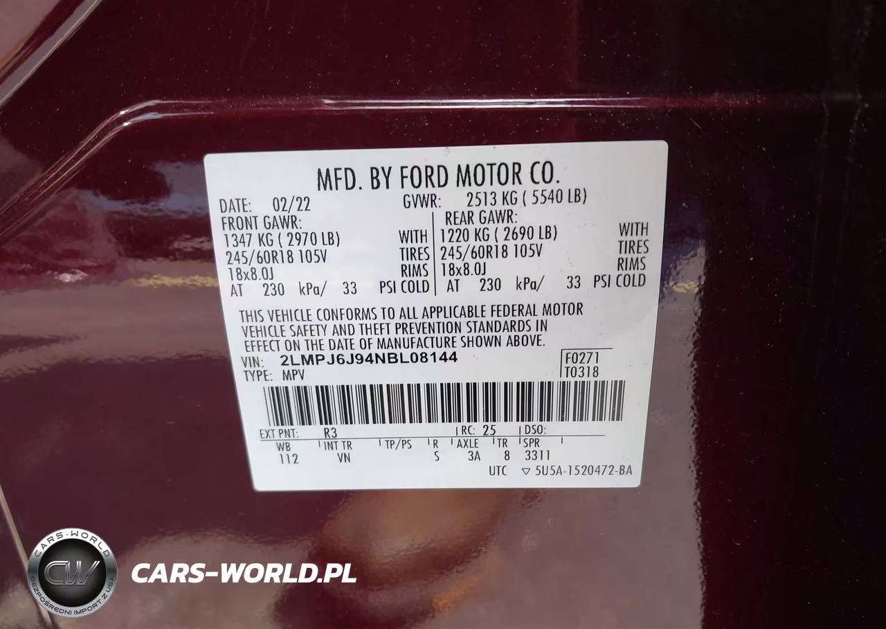 2022 Lincoln Nautilus Standard VIN:2LMPJ6J94NBL08144 - 9
