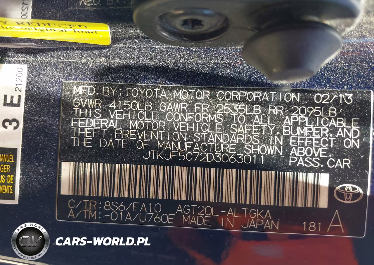 2013 Scion Tc VIN:JTKJF5C72D3063011 - 9