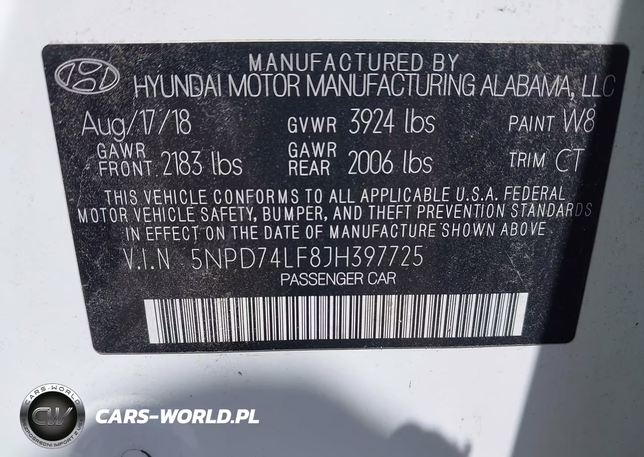 2018 Hyundai Elantra Se VIN:5NPD74LF8JH397725 - 9