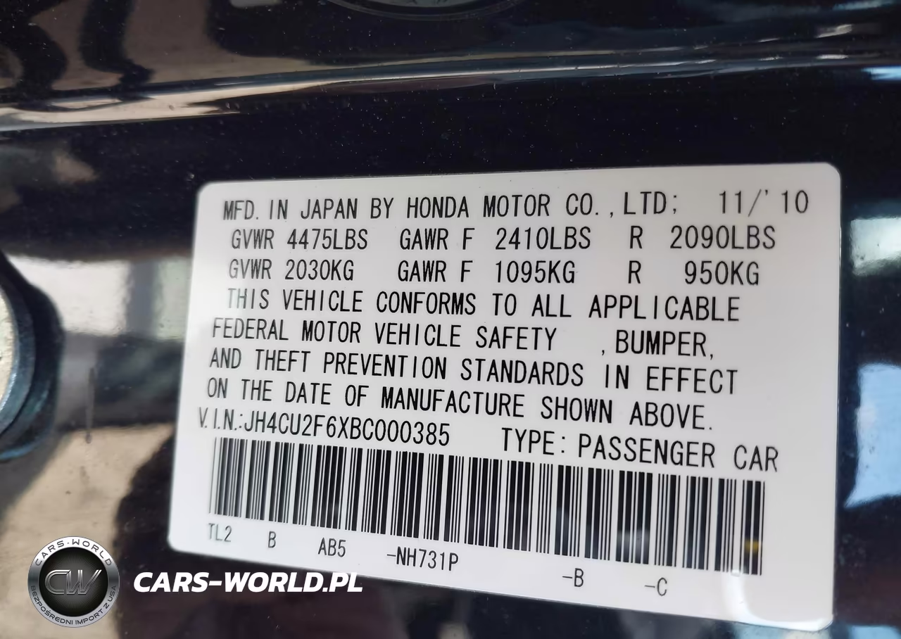 2011 Acura Tsx 2.4 VIN:JH4CU2F6XBC000385 - 9