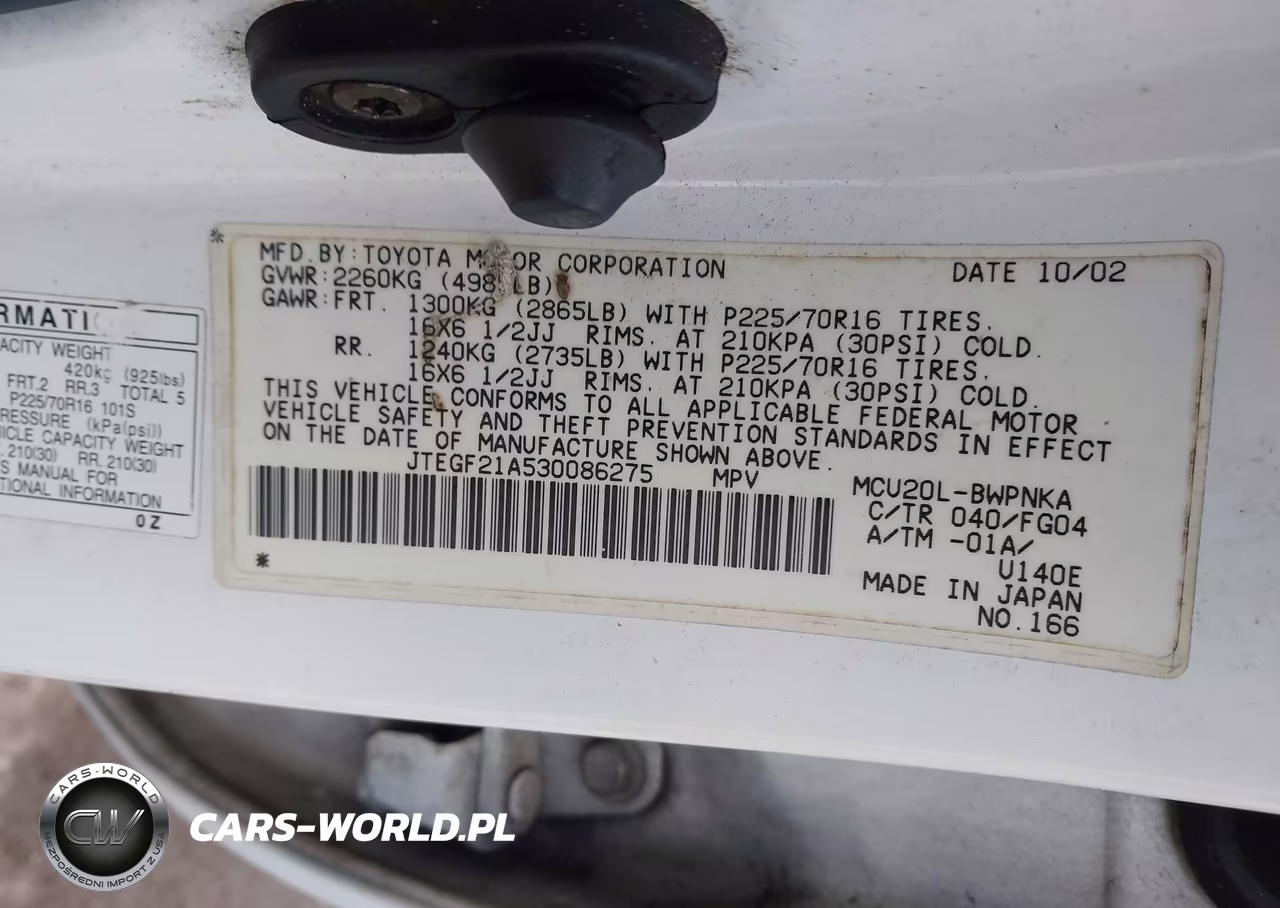 2003 Toyota Highlander V6 VIN:JTEGF21A530086275 - 9