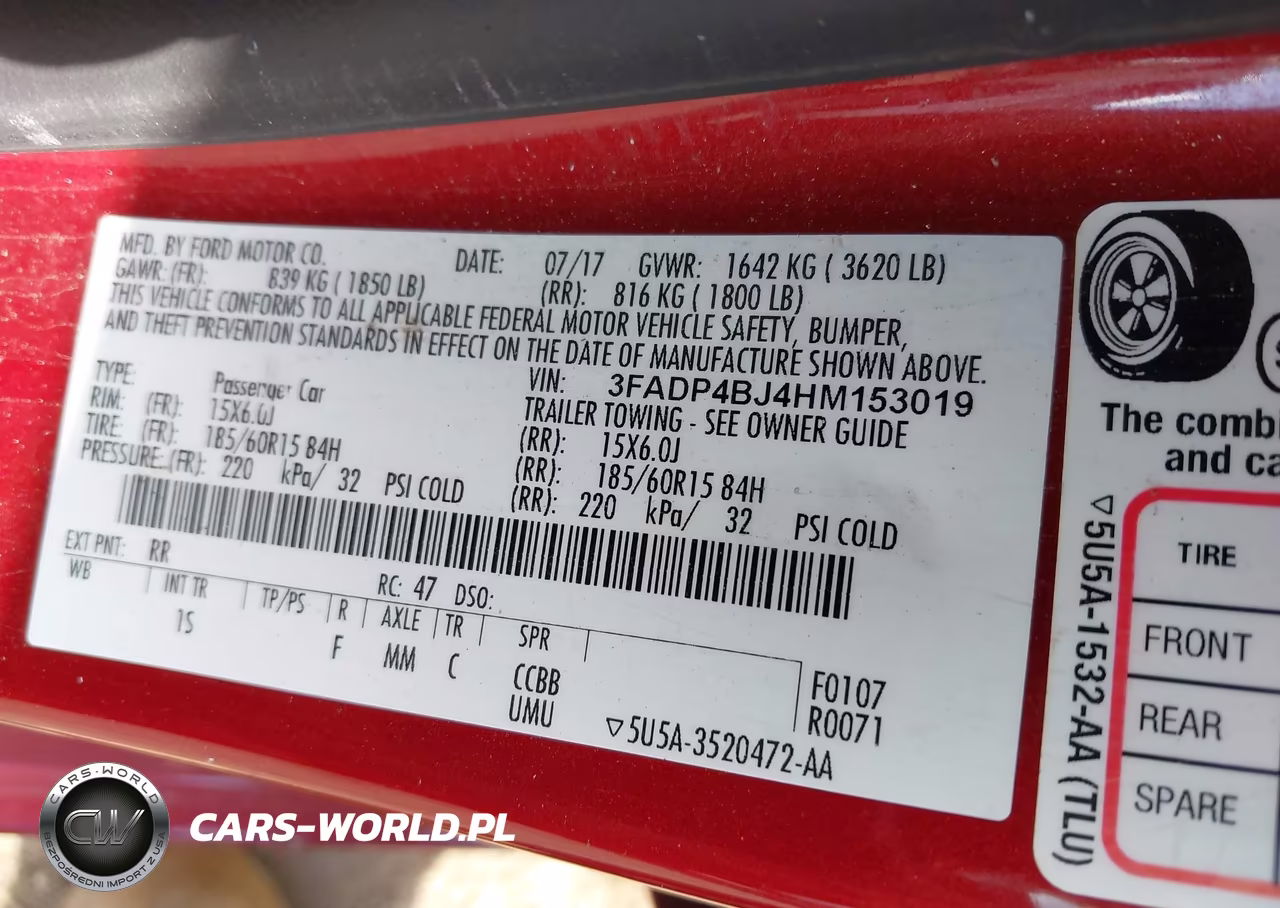 2017 Ford Fiesta Se VIN:3FADP4BJ4HM153019 - 9