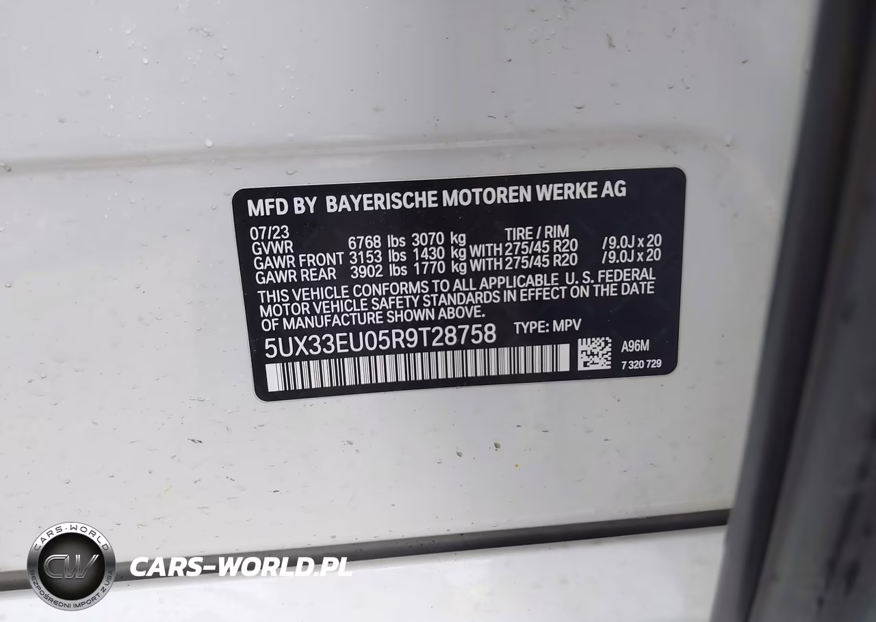 2024 BMW X5 M60I VIN:5UX33EU05R9T28758 - 9