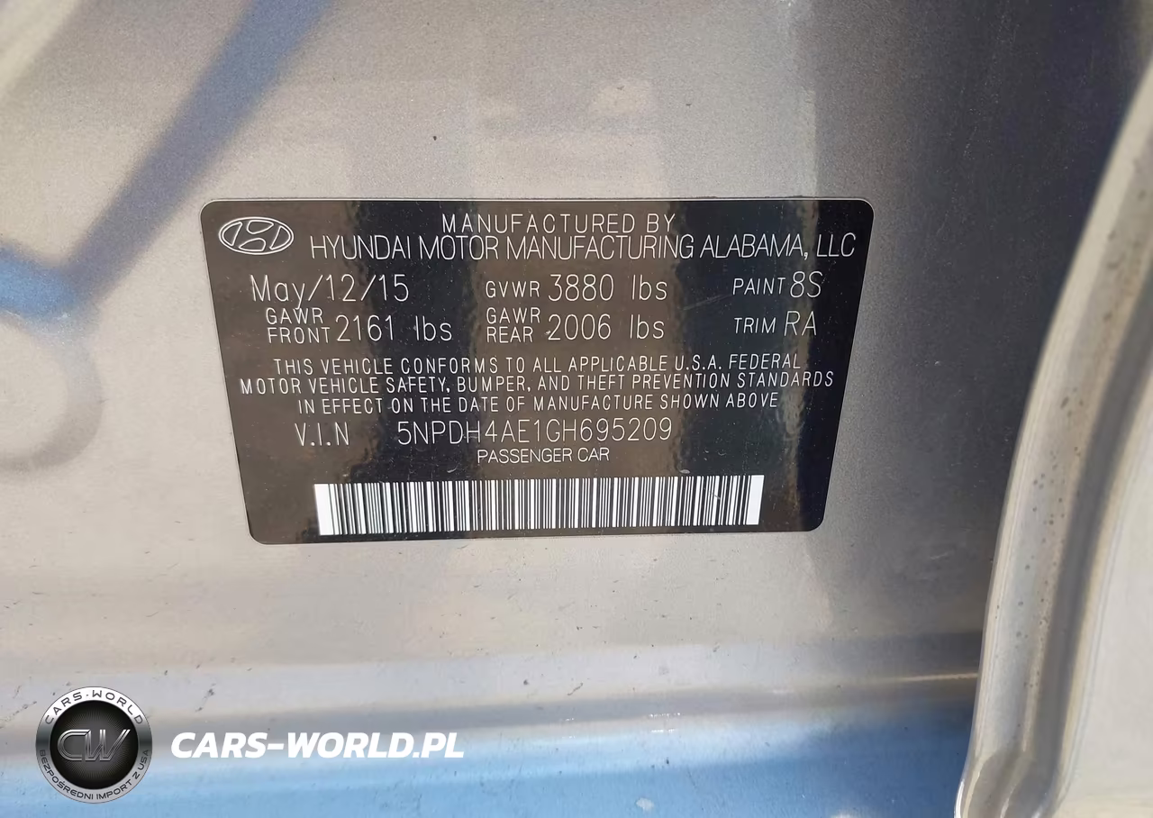 2016 Hyundai Elantra Se VIN:5NPDH4AE1GH695209 - 9