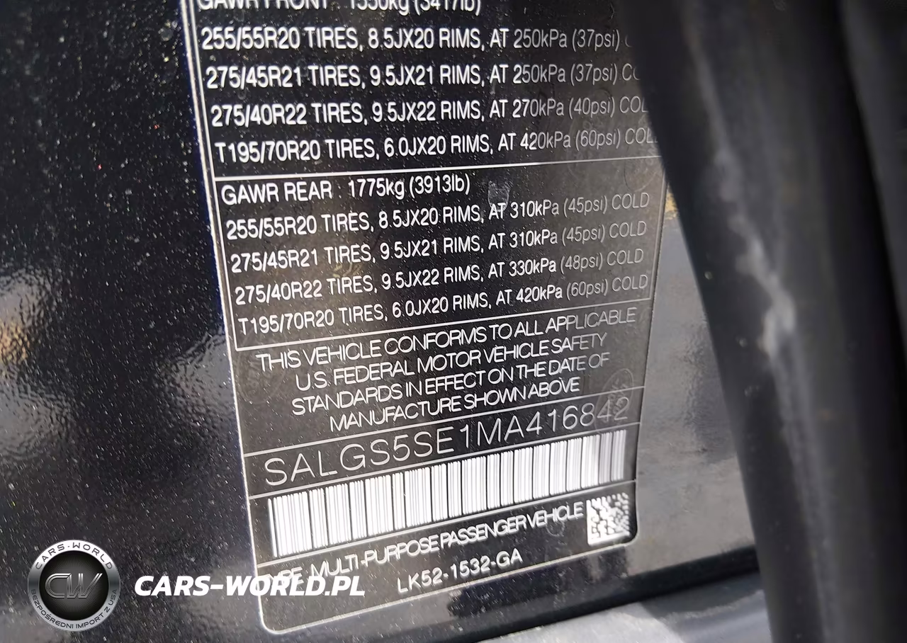 2021 Land Rover Range Rover P525 Westminster VIN:SALGS5SE1MA416842 - 9