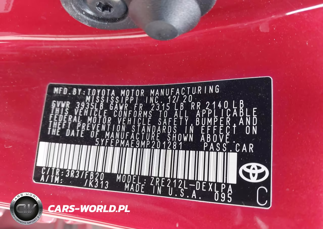 2021 Toyota Corolla Le VIN:5YFEPMAE9MP201281 - 9
