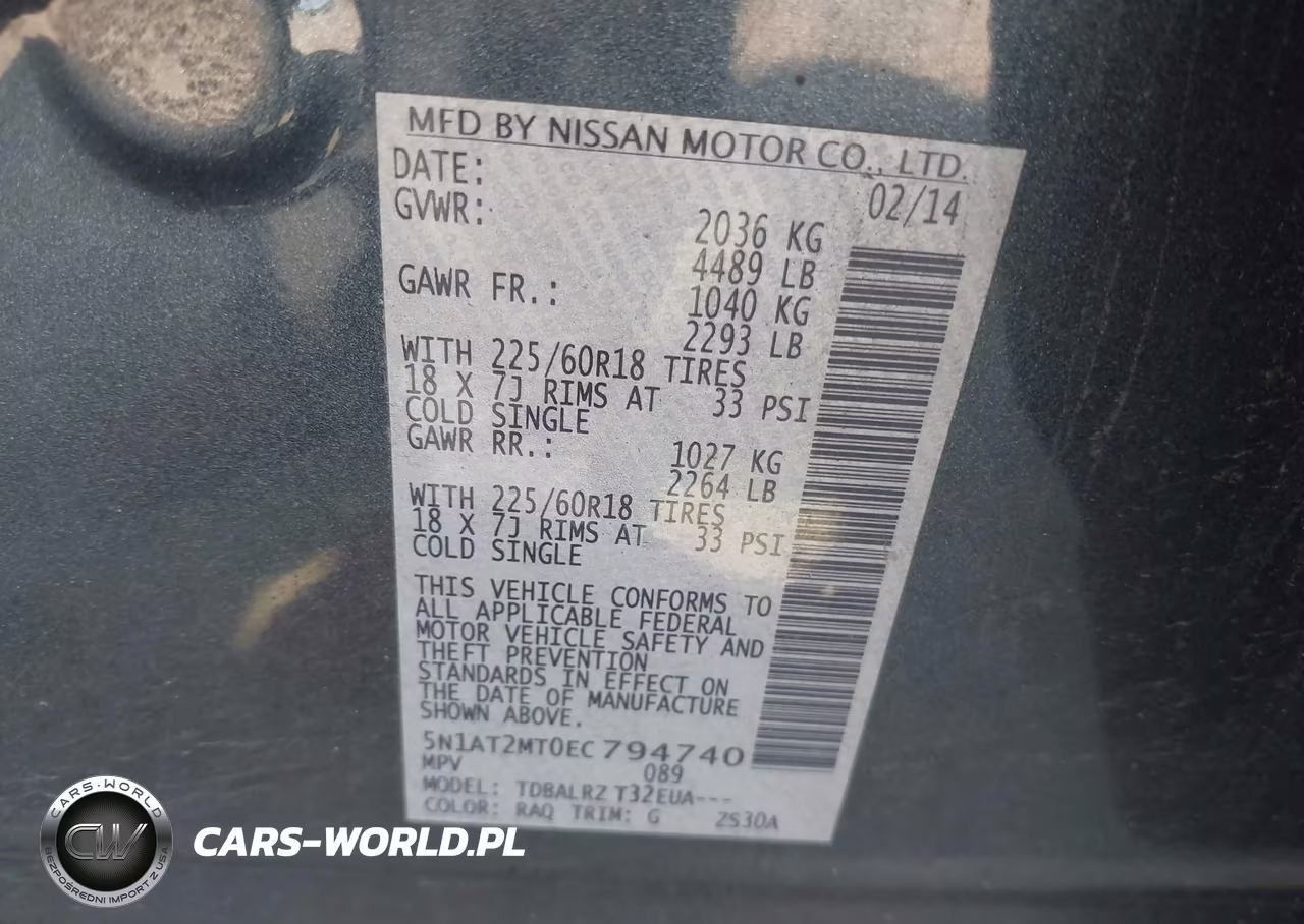 2014 Nissan Rogue Sl VIN:5N1AT2MT0EC794740 - 9
