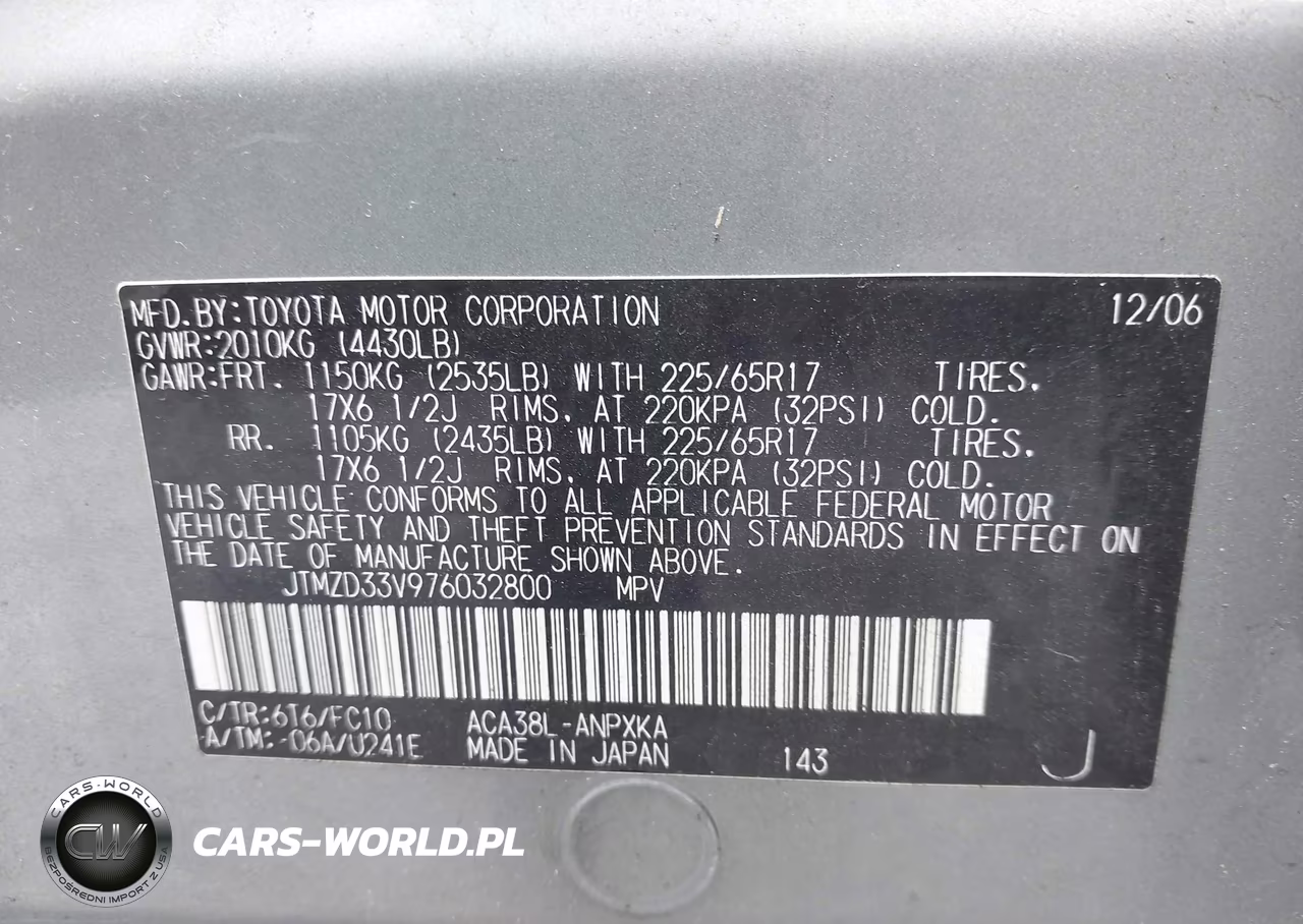 2007 Toyota Rav4 VIN:JTMZD33V976032800 - 9