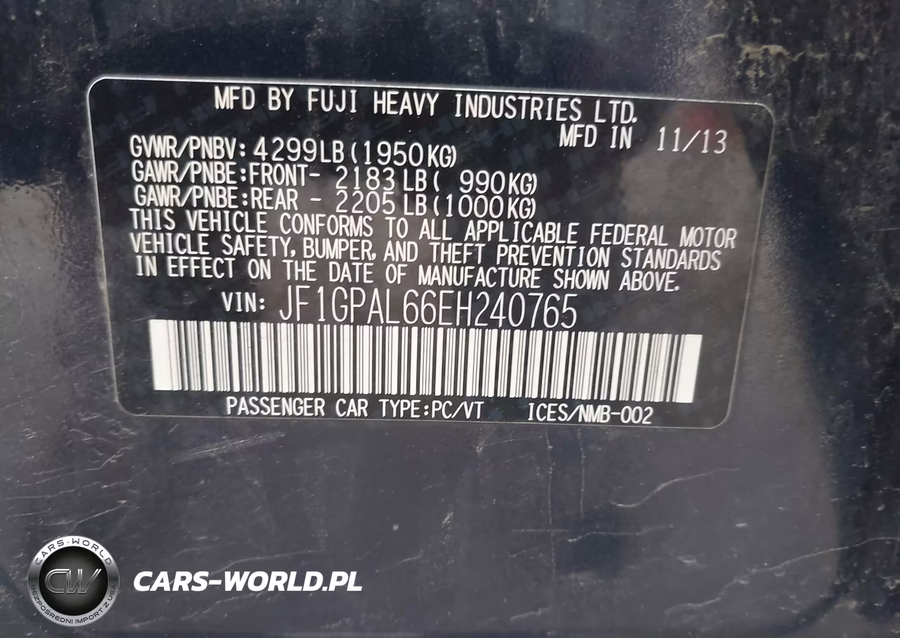 2014 Subaru Impreza 2.0I Sport Premium VIN:JF1GPAL66EH240765 - 9