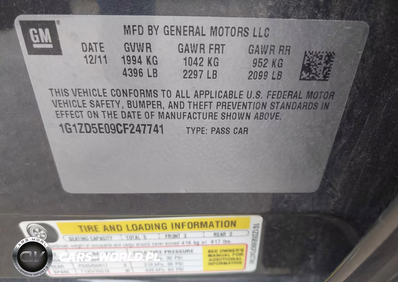 2012 Chevrolet Malibu 2Lt VIN:1G1ZD5E09CF247741 - 9