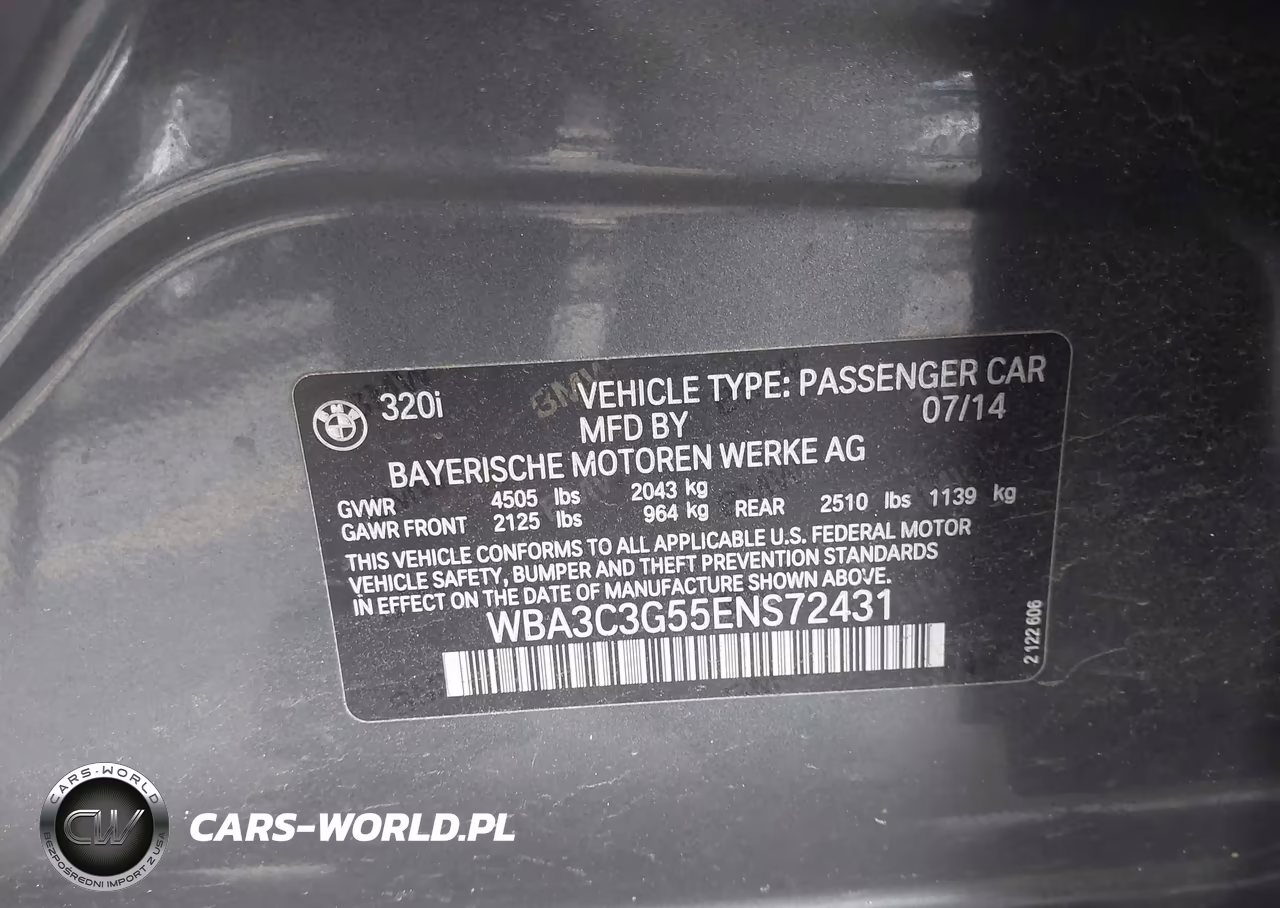 2014 BMW 320I xDrive VIN:WBA3C3G55ENS72431 - 9