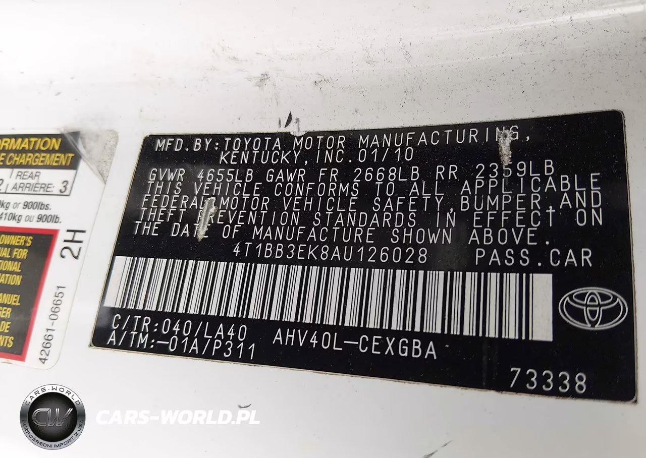 2010 Toyota Camry Hybrid VIN:4T1BB3EK8AU126028 - 9