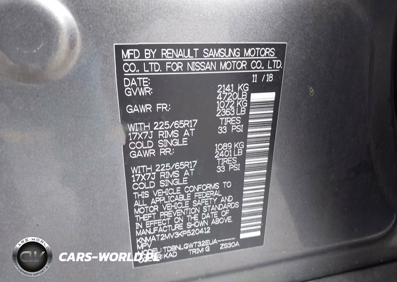 2019 Nissan Rogue Sv VIN:KNMAT2MV3KP520412 - 9