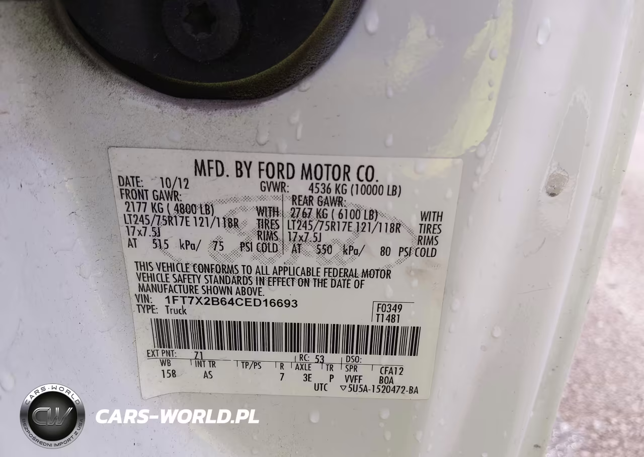 2012 Ford F-250 Xl VIN:1FT7X2B64CED16693 - 9