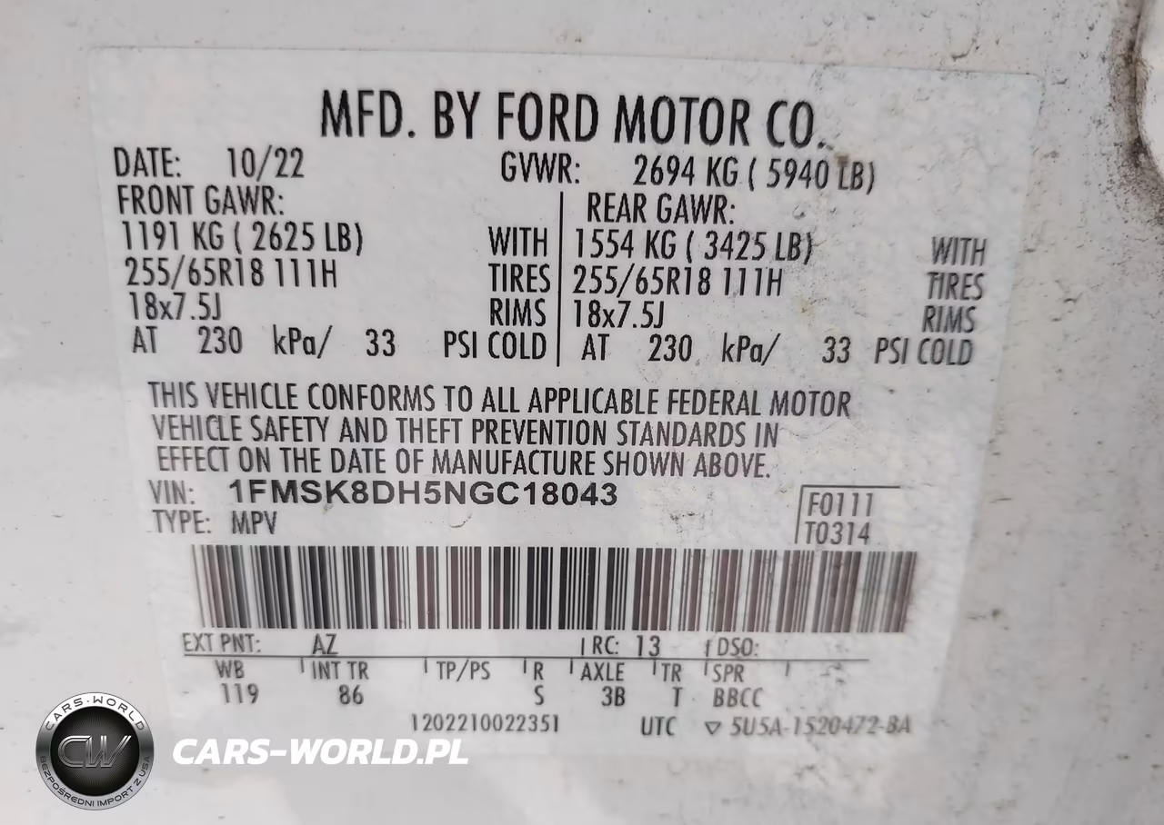 2022 Ford Explorer Xlt VIN:1FMSK8DH5NGC18043 - 9