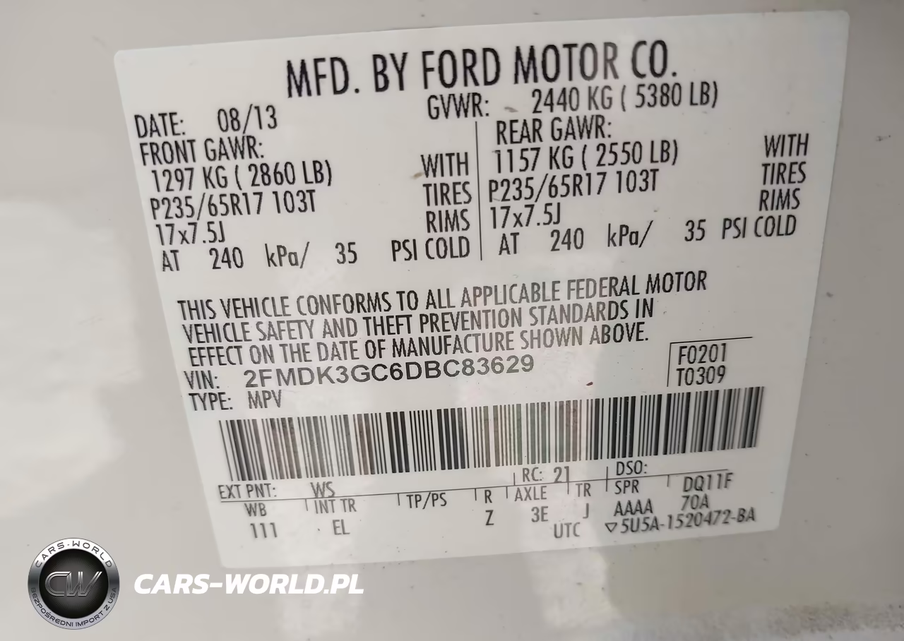 2013 Ford Edge Se VIN:2FMDK3GC6DBC83629 - 9
