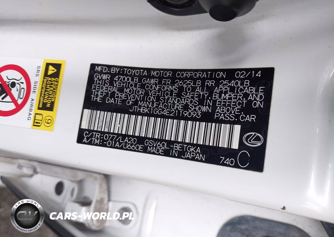 2014 Lexus Es 350 VIN:JTHBK1GG4E2119093 - 9