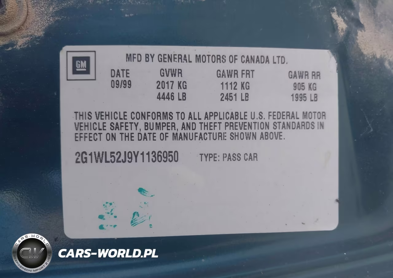 2001 Chevrolet Lumina VIN:2G1WL52J411185589 - 9
