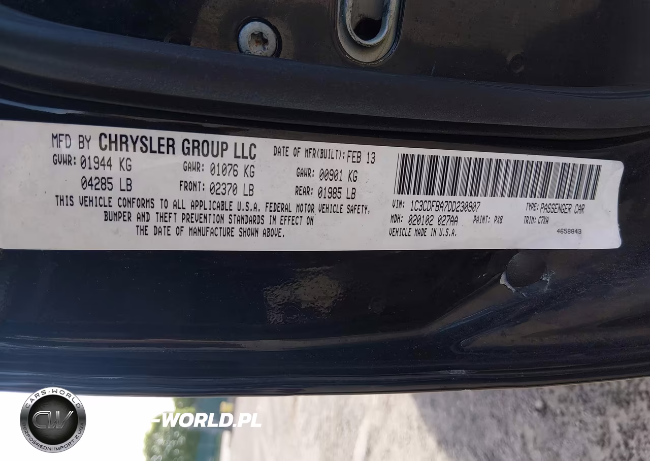 2013 Dodge Dart Rallye VIN:1C3CDFBA7DD230907 - 9