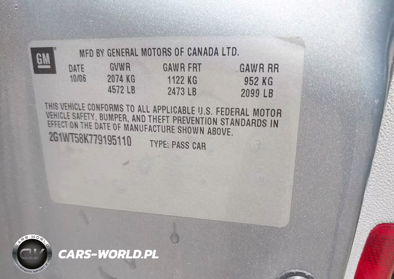 2007 Chevrolet Impala Lt VIN:2G1WT58K779195110 - 9