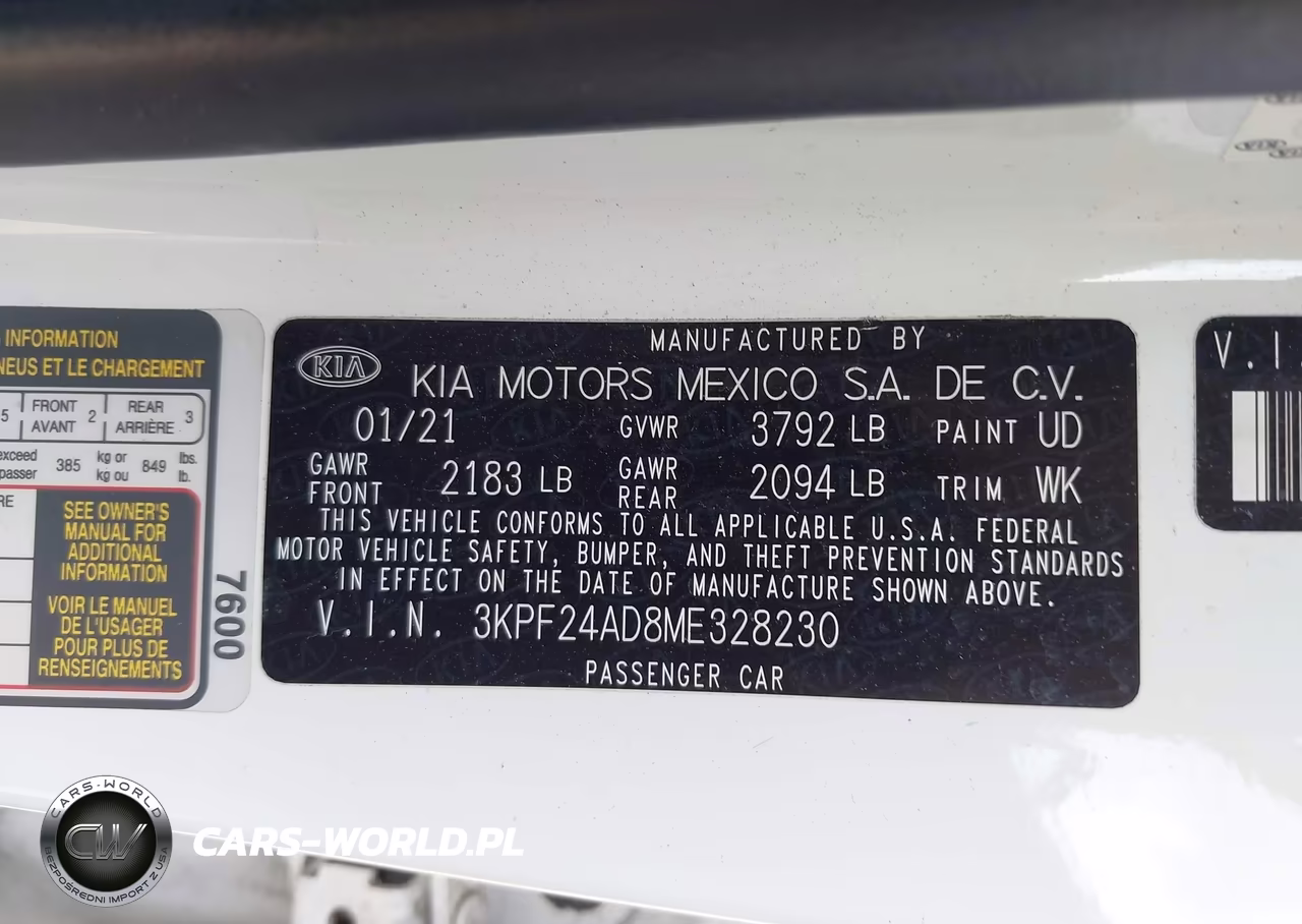 2021 Kia Forte Fe VIN:3KPF24AD8ME328230 - 9