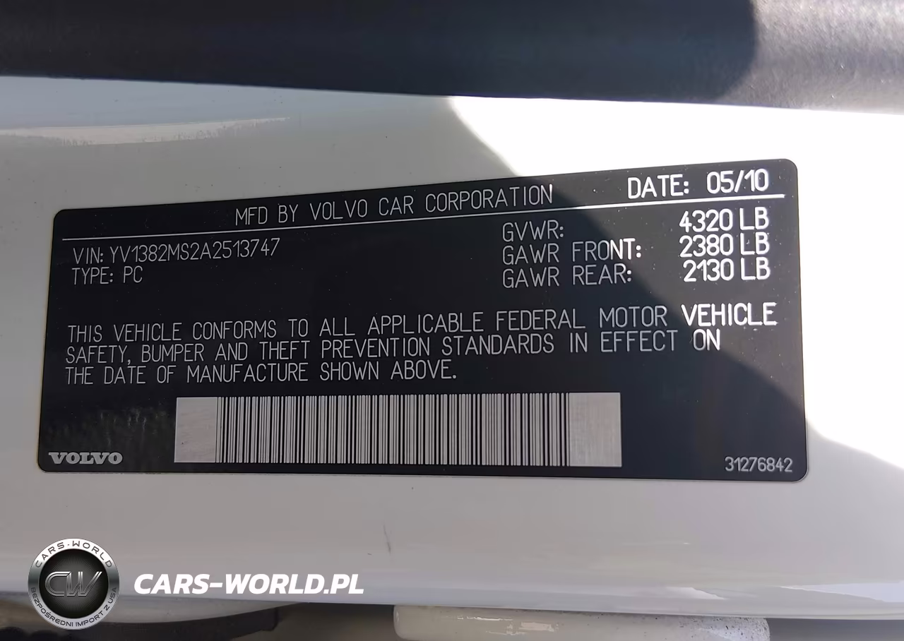 2010 Volvo S40 2.4I VIN:YV1382MS2A2513747 - 9