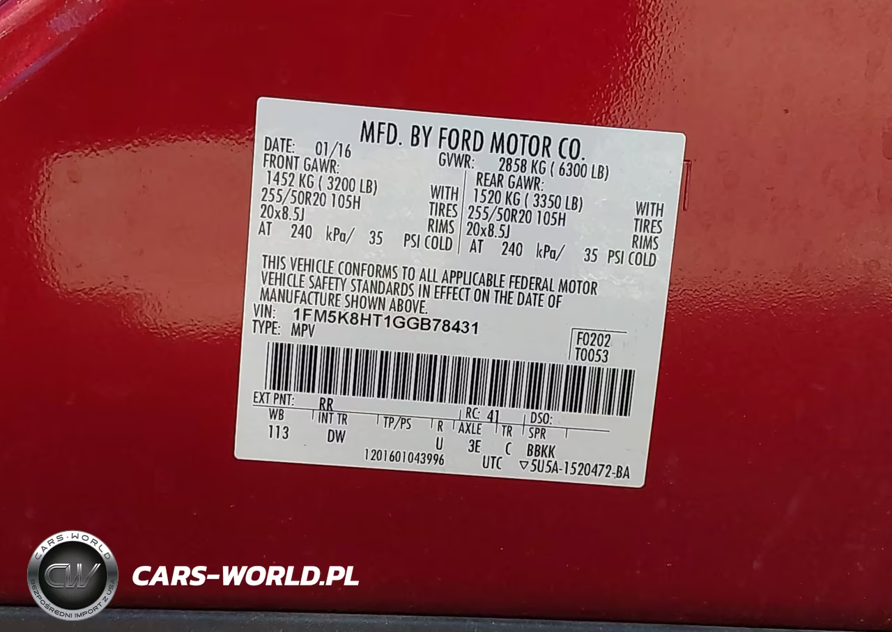 2016 Ford Explorer Platinum VIN:1FM5K8HT1GGB78431 - 9