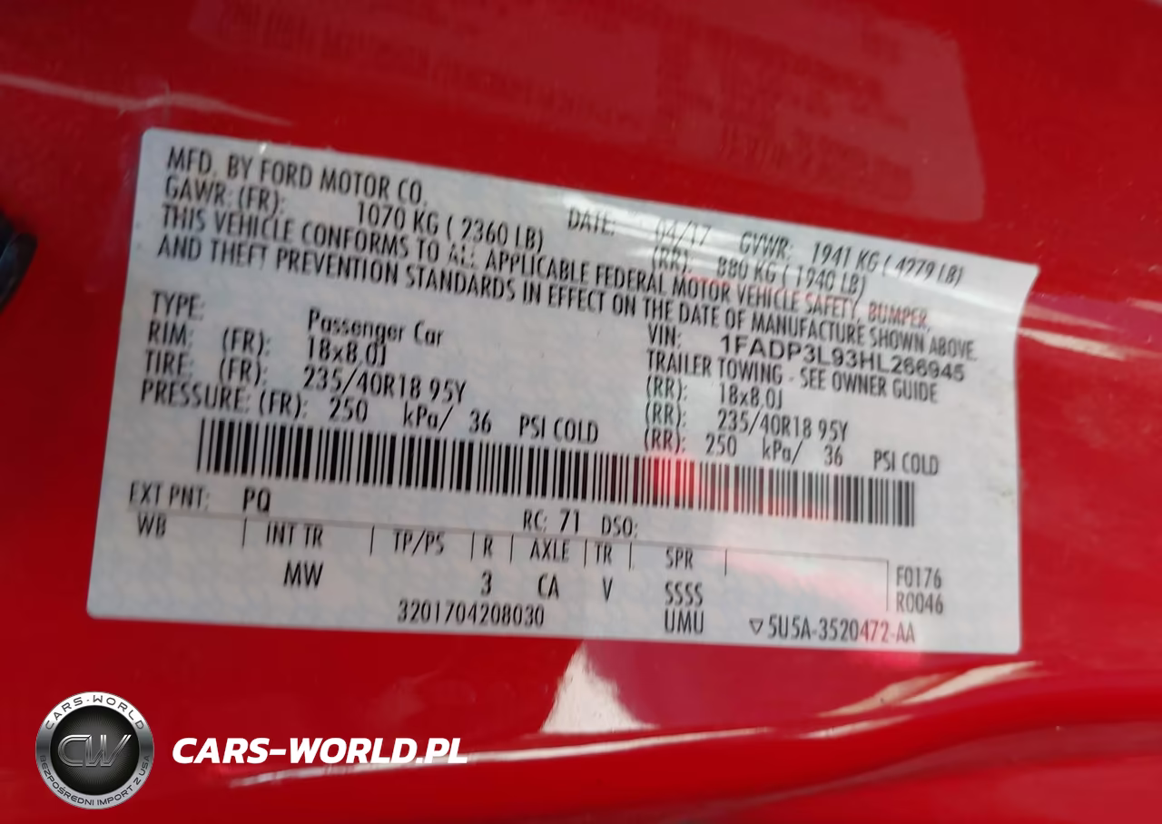 2017 Ford Focus St VIN:1FADP3L93HL266945 - 9