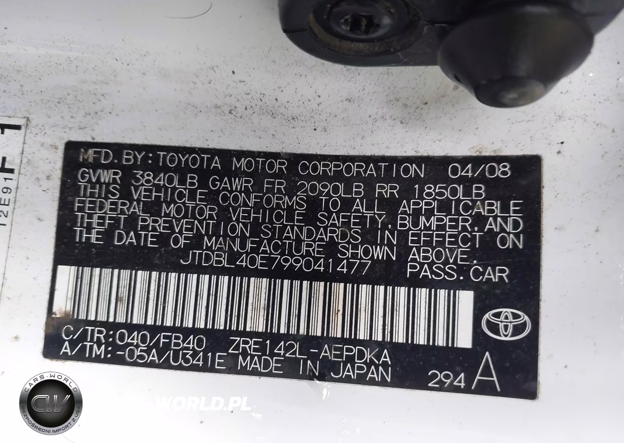 2009 Toyota Corolla Le VIN:JTDBL40E799041477 - 9