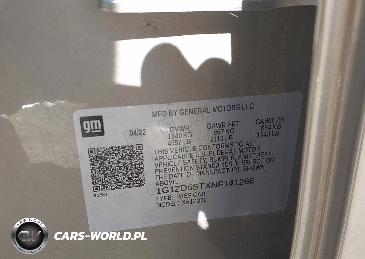 2022 Chevrolet Malibu Fwd Lt VIN:1G1ZD5STXNF141266 - 9