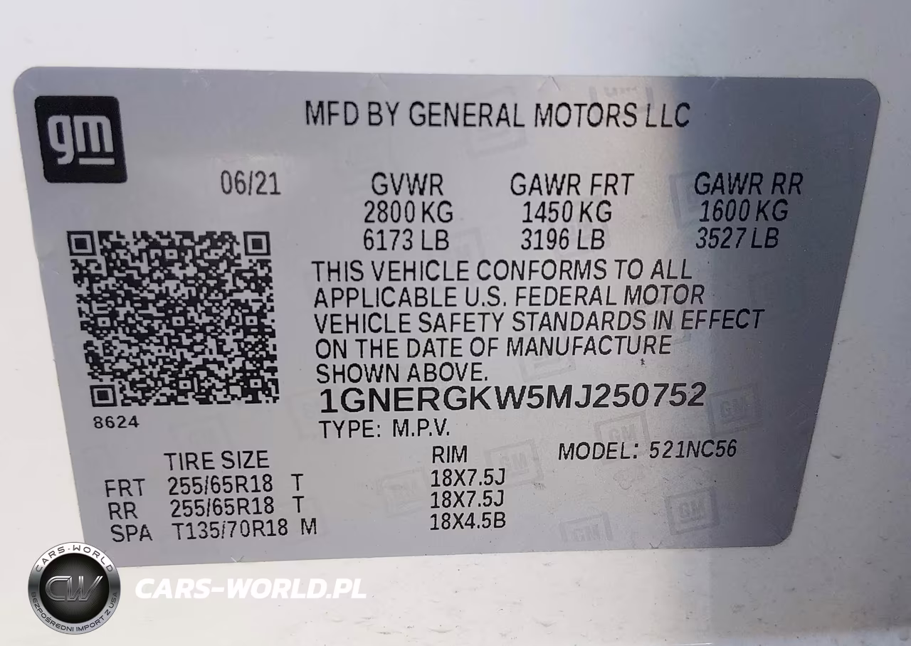 2021 Chevrolet Traverse Fwd Lt Cloth VIN:1GNERGKW5MJ250752 - 9