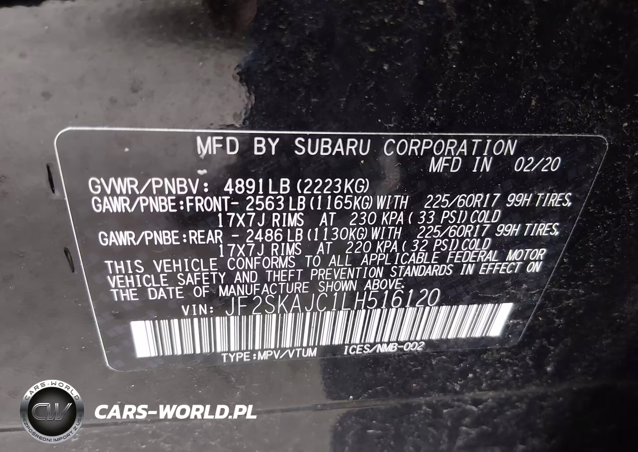 2020 Subaru Forester Premium VIN:JF2SKAJC1LH516120 - 9