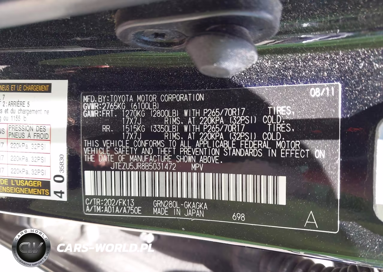 2011 Toyota 4Runner Sr5 V6 VIN:JTEZU5JR8B5031472 - 9