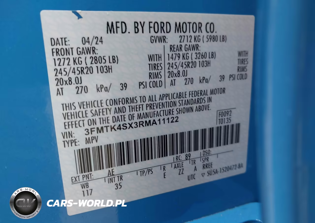 2024 Ford Mustang Mach-E Gt VIN:3FMTK4SX3RMA11122 - 9